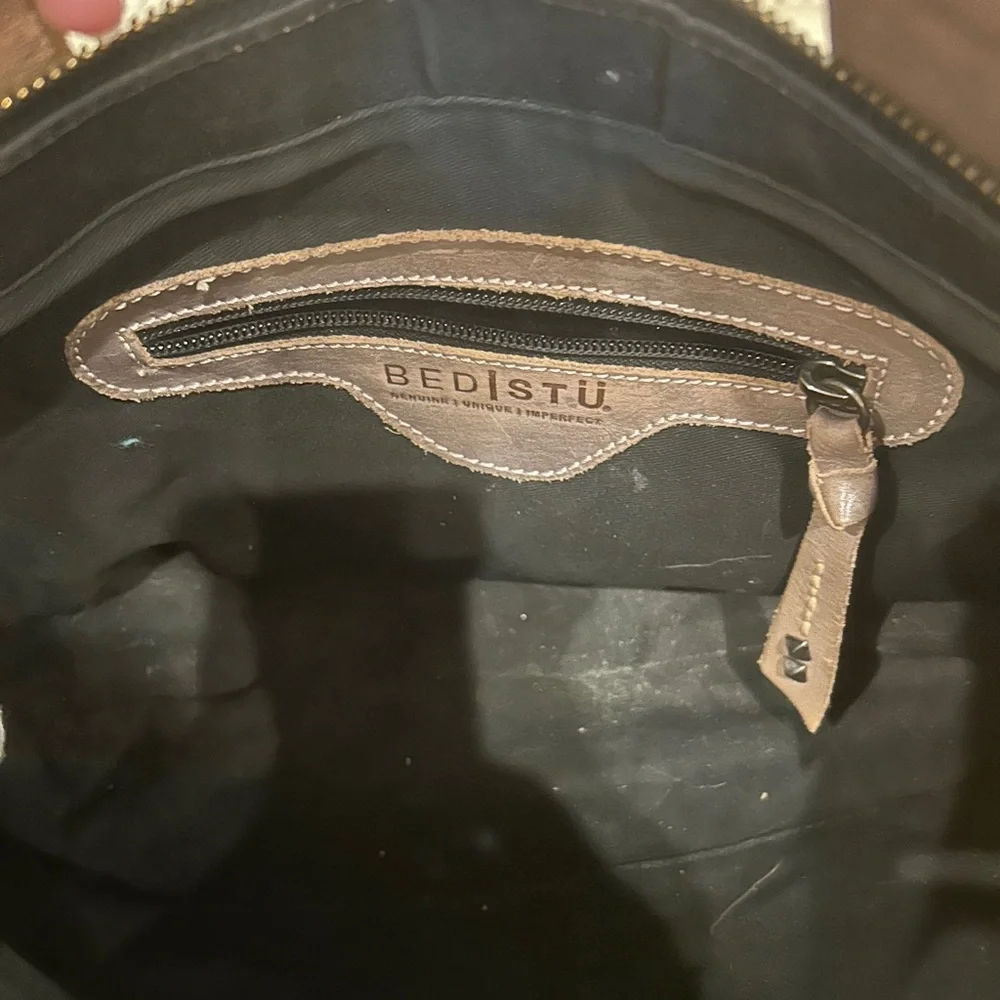 Brown Woven Leather Shoulder Bag - Picture 2 of 3